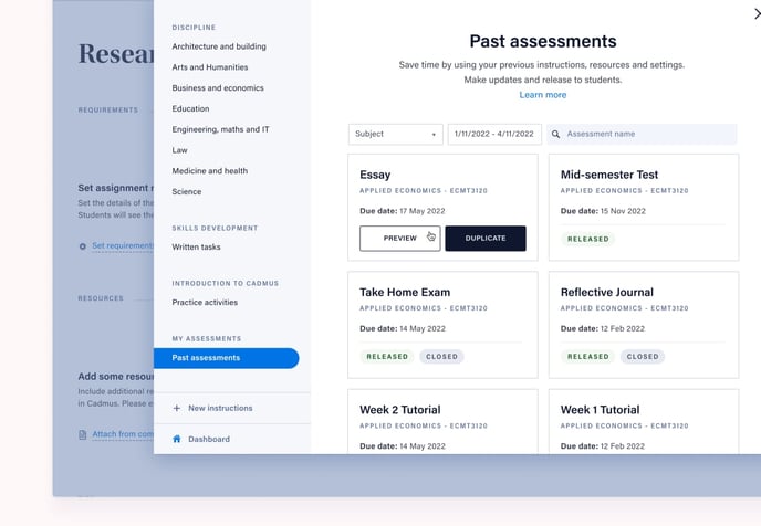 past-assessment