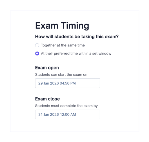 Exam Timing_Window