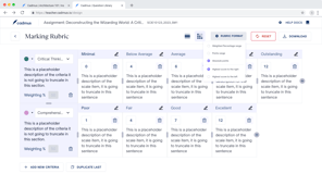 Rubric Table View - All