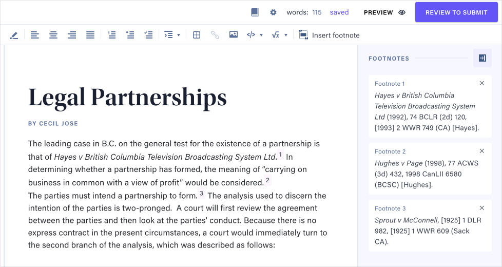 Using Footnotes