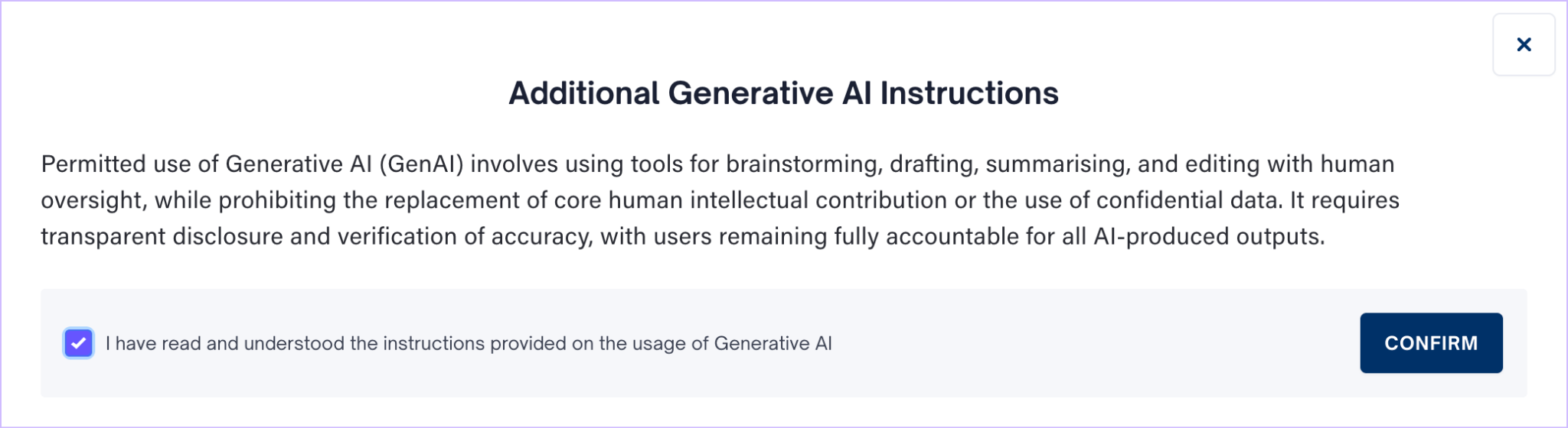 Generative AI Declaration