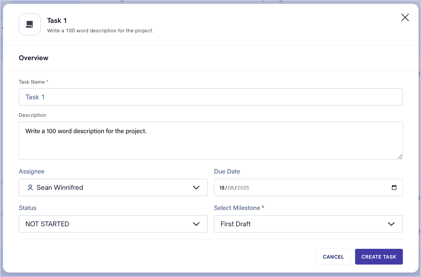 Task Board for Project Management
