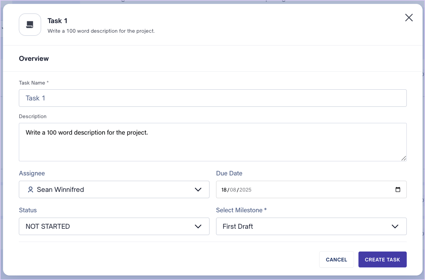 Task Board for Project Management